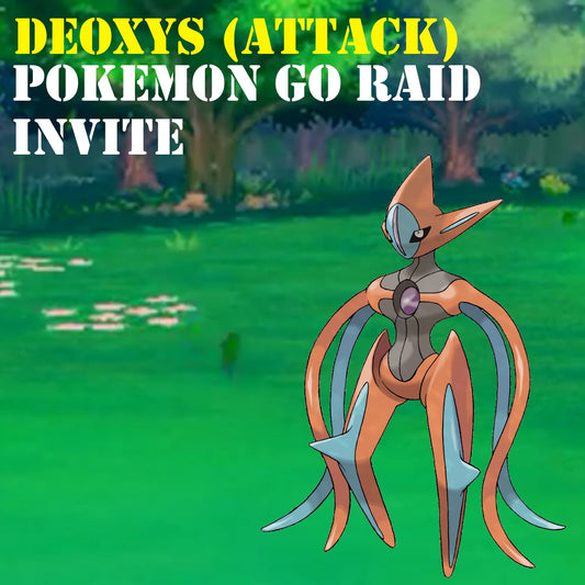 Pokémon GO 5-Star Raid Invite - Deoxys (Attack Forme) - Full Lobby - Shiny Chance