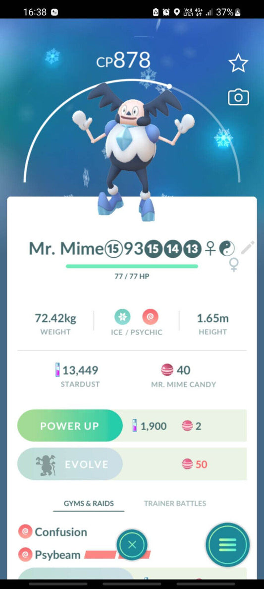 Pokémon GO Trade - Galarian Mr. Mime - SUPER RARE Pokemon